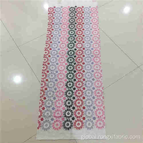 Factory Embroidery Fabric Cotton Factory wholesale multi color embroidery fabric cotton Supplier
